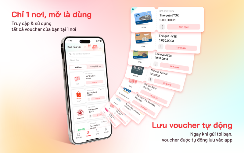 App Got It mới sẽ giúp bạn lưu trữ và sử dụng voucher JYSK một cách tối ưu