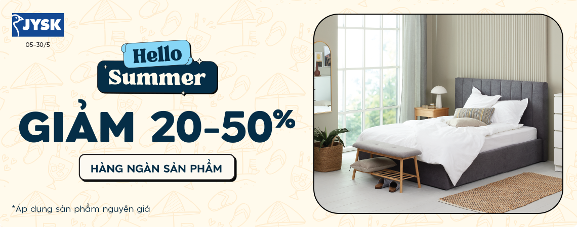 Khởi động mùa Hè với ưu đãi bất tận chỉ có có tại JYSK