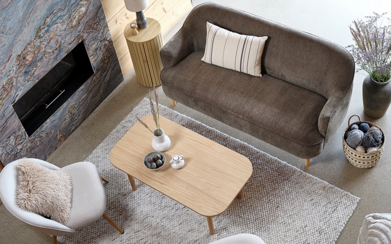 Sofa màu sáng dễ kết hợp với đồ nội thất khác nhau