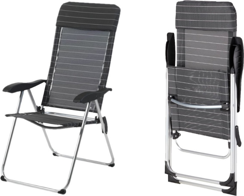 Ghế ngoài trời THORSMINDE với chất liệu nhôm/polyester có thể gấp và xếp gọn