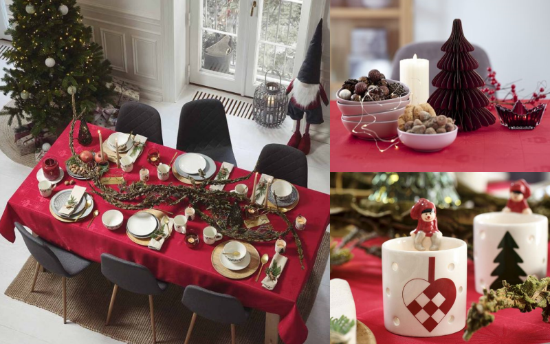 phụ kiện trang trí Giáng sinh cho bàn ăn