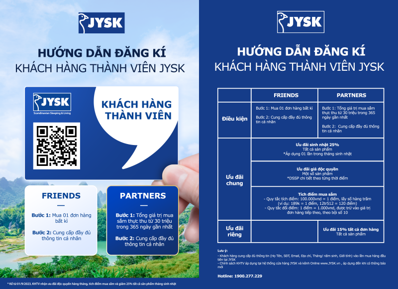 Hướng dẫn đăng ký thành viên JYSK