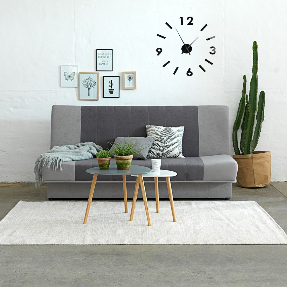 Đồng hồ treo tường VERNER nhựa màu đen Ø50cm Đồng hồ treo tường VERNER nhựa màu đen Ø50cm