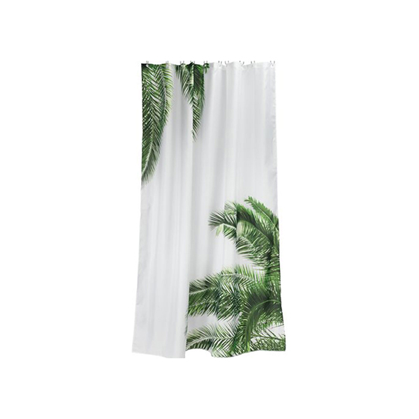 Rèm phòng tắm PAJALA trắng/xanh lá; 150x200cm