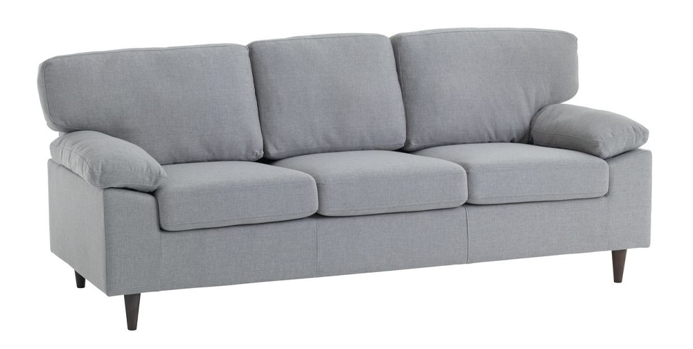 Sofa 3 chỗ GEDVED vải polyester, xám nhạt, R210xS85xC84cm