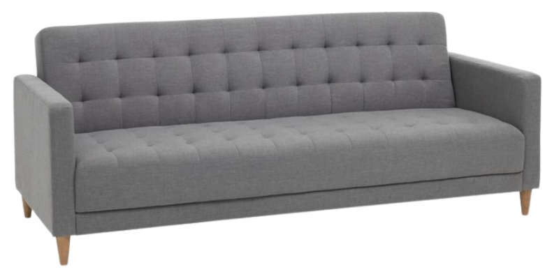 Sofa giường FALSLEV vải polyester, xám nhạt