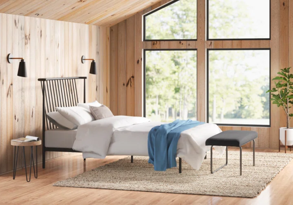 Thiết kế phòng ngủ gam màu trung tính, nhã nhặn với đồ nội thất đơn giản 
