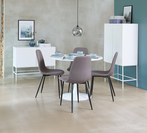 Phòng bếp phong cách thiết kế Scandinavian với màu sắc trung tính nhẹ nhàng giúp không gian thêm hài hòa