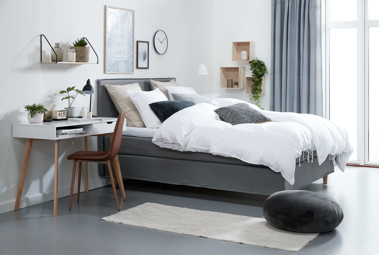 Mẫu phòng ngủ màu xám hiện đại, đẹp và tiện dụng