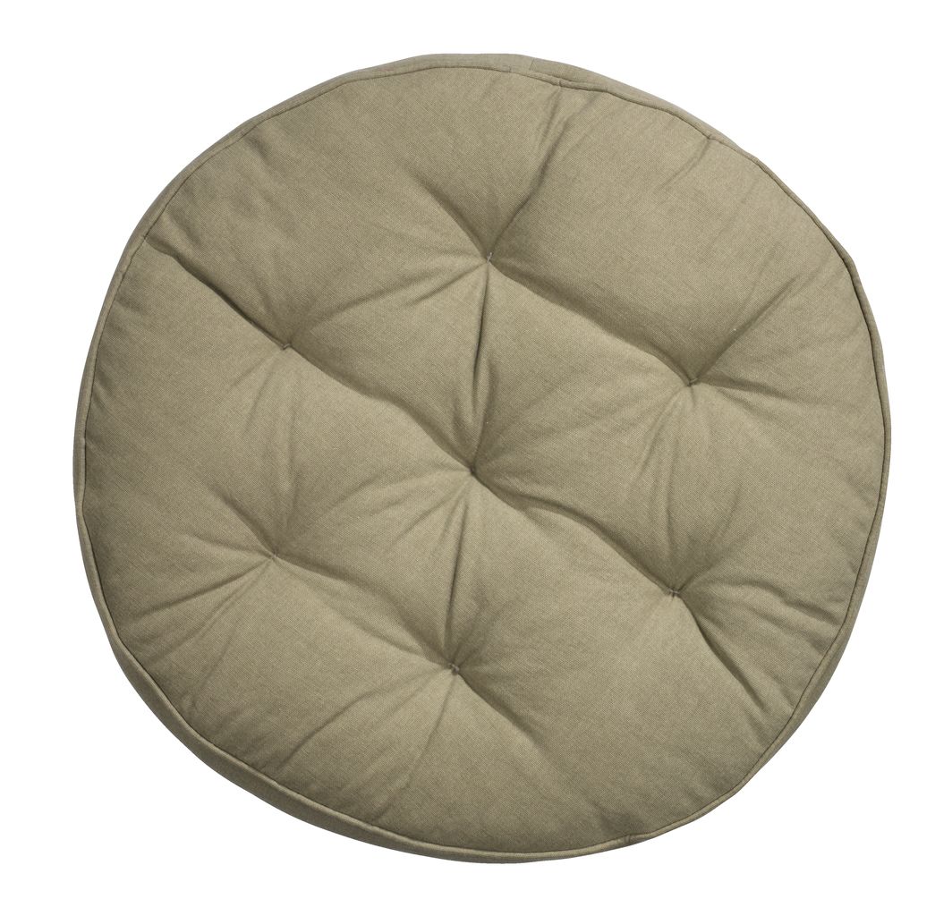 Đệm ngồi RYPEFOT, cotton xanh ô liu; Ø50xD5cm Đệm ngồi RYPEFOT, cotton xanh ô liu; Ø50xD5cm