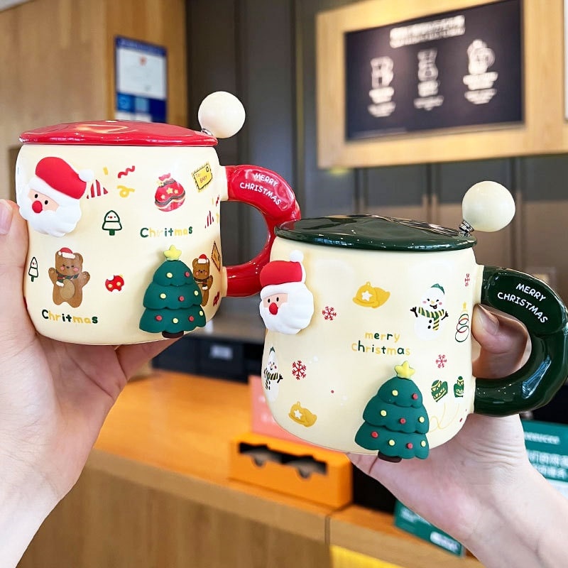 ly khắc nổi hình Noel độc đáo