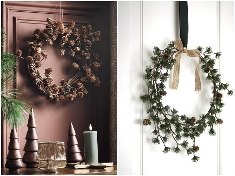 Một trong những cách trang trí noel phong cách Bắc Âu cho phòng khách ấn tượng đó là vòng nguyệt quế