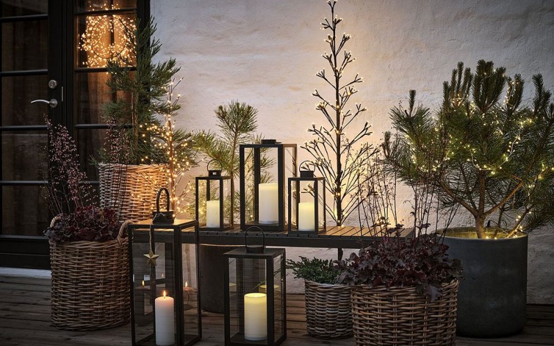 SET đèn trang trí cửa sổ ban công, sân vườn Giáng Sinh tinh tế JYSK
