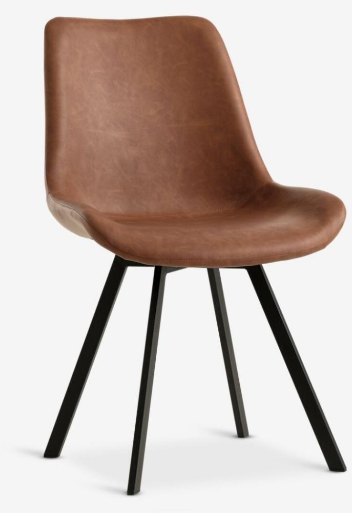 Ghế xoay HYGUM ch&acirc;n kim loại/PU, m&agrave;u n&acirc;u