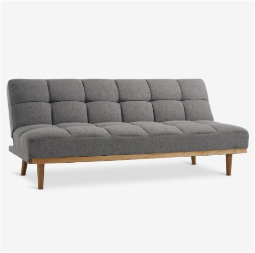 Sofa giường NEJEDE vải polyester m&agrave;u x&aacute;m nhạt