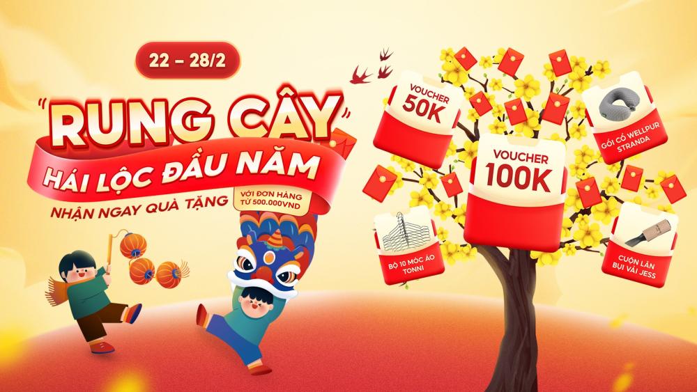 Rung Cây Hái Lộc Đầu Năm - JYSK Tết Bính Ngọ 2026