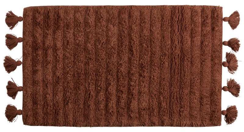 Thảm ph&ograve;ng tắm SVARTE cotton, m&agrave;u n&acirc;u R50xD80cm