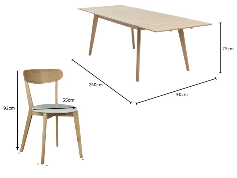 K&iacute;ch thước ti&ecirc;u chuẩn của bộ b&agrave;n ăn