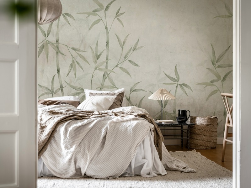 Giấy d&aacute;n tường ph&ograve;ng ngủ phong c&aacute;ch H&agrave;n Quốc