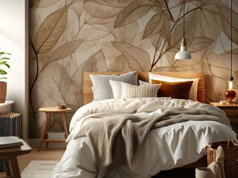 Giấy d&aacute;n tường ph&ograve;ng ngủ phong c&aacute;ch Vintage