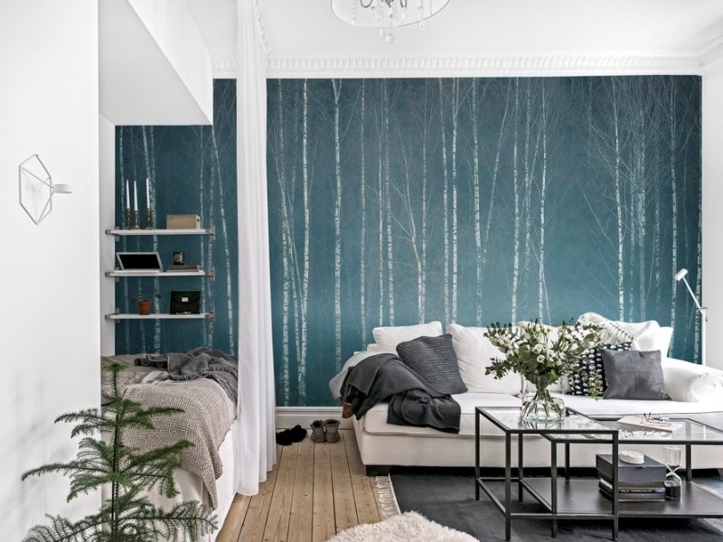 Giấy d&aacute;n tường ph&ograve;ng ngủ nhỏ