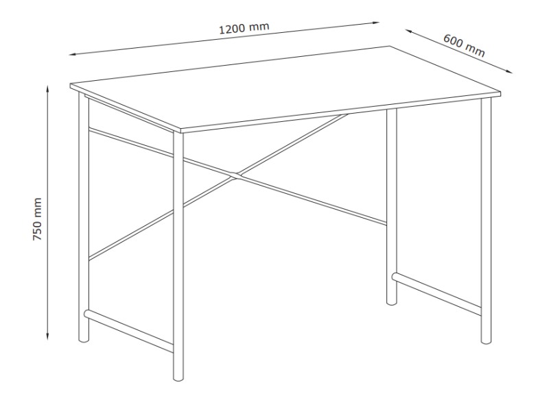 Chiều cao b&agrave;n l&agrave;m việc mới được cập nhật 750 mm