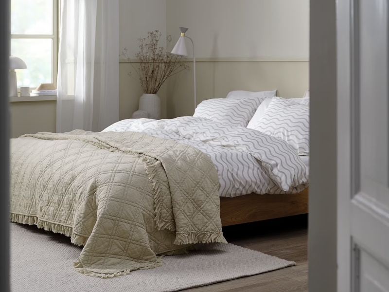 Mẫu nội thất phòng ngủ tone màu xanh phong cách Scandinavian