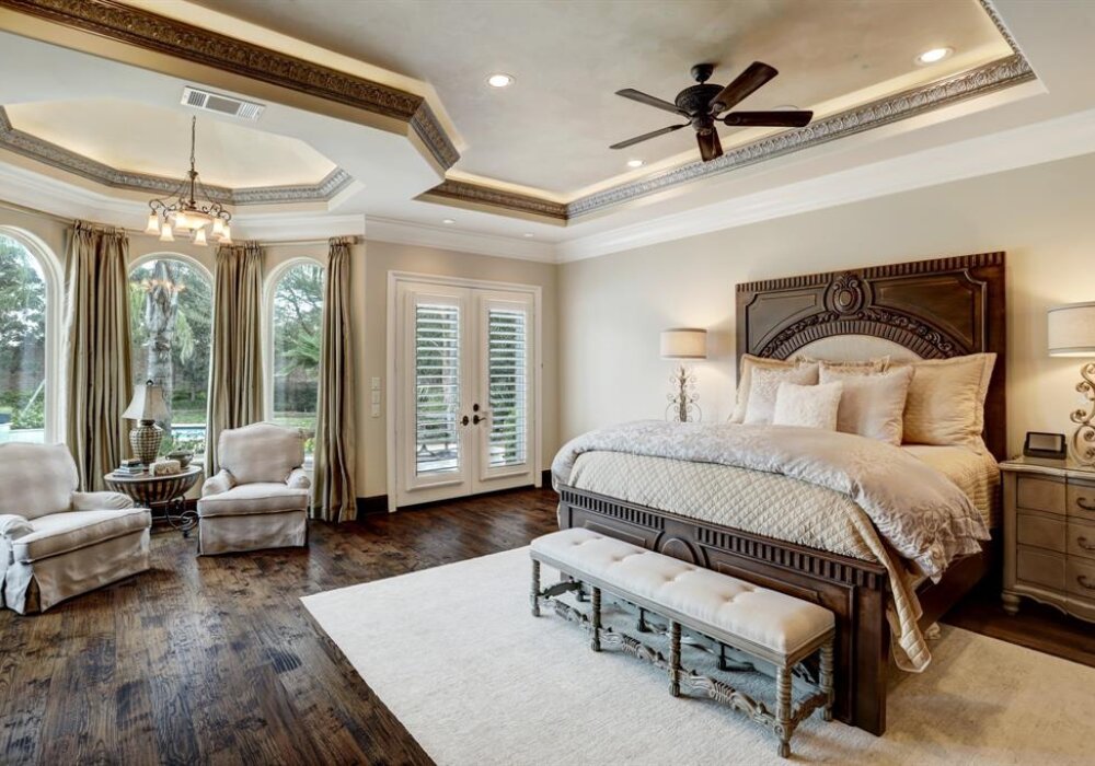 Thiết kế ph&ograve;ng ngủ master 30m2 phong c&aacute;ch Retro