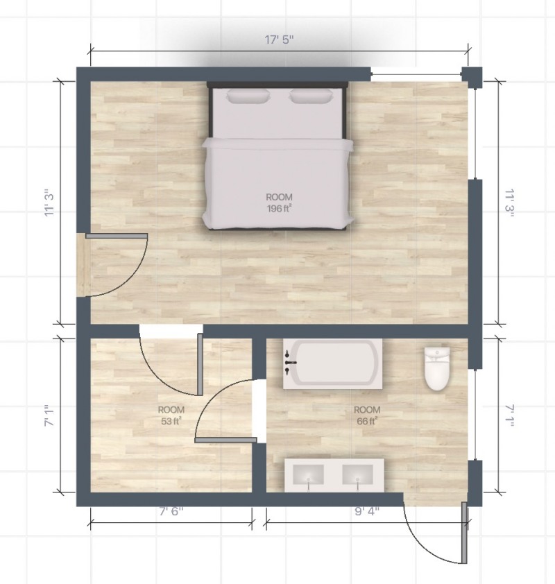 C&aacute;ch sắp xếp th&ocirc;ng thường của ph&ograve;ng ngủ master 30m2