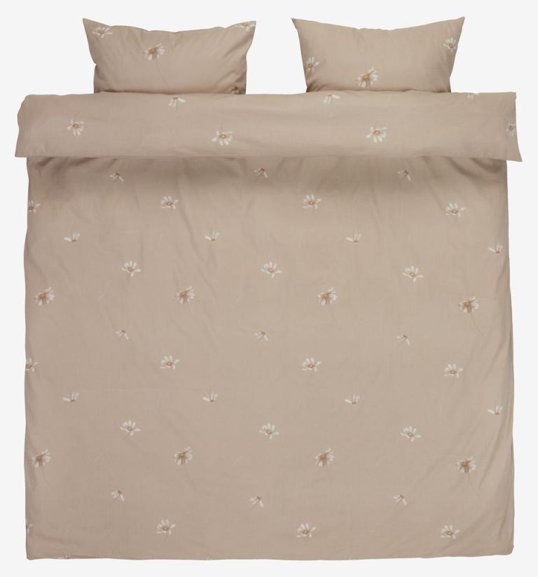 Bộ vỏ chăn gối đ&ocirc;i cotton LONNI, m&agrave;u v&agrave;ng c&aacute;t 