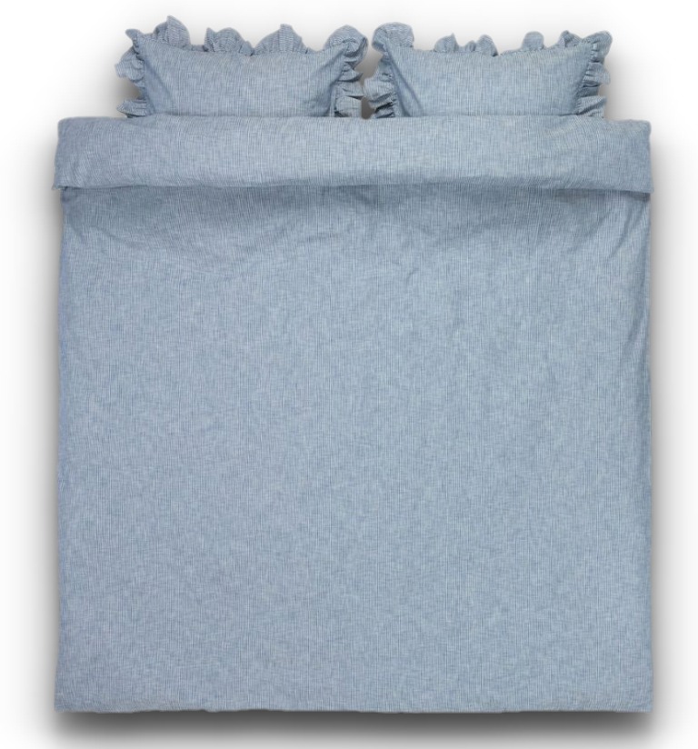 Bộ vỏ chăn gối đ&ocirc;i cotton NINNA, m&agrave;u xanh