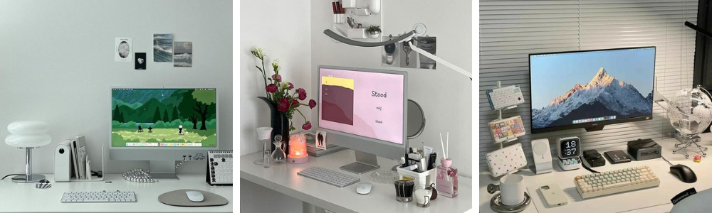 Trang tr&iacute; g&oacute;c b&agrave;n l&agrave;m việc tại nh&agrave; với g&oacute;c chữ L