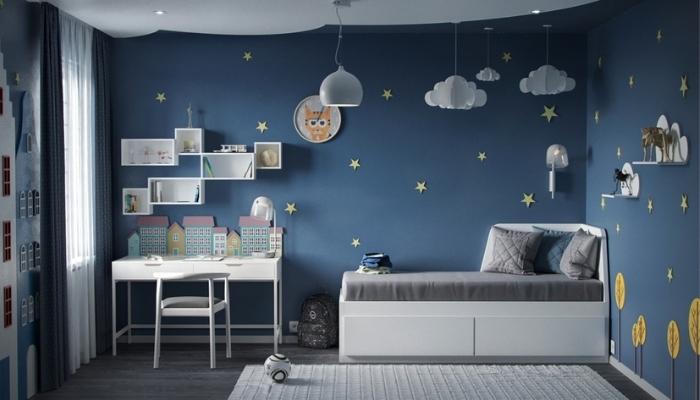 G&oacute;c học tập đơn giản nhưng ấn tượng d&agrave;nh cho b&eacute; trai