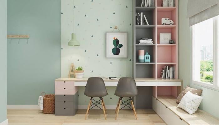 Trang tr&iacute; g&oacute;c học tập bằng m&ocirc; h&igrave;nh ng&ocirc;i sao, c&acirc;y xương rồng bằng b&igrave;a cứng si&ecirc;u đ&aacute;ng y&ecirc;u