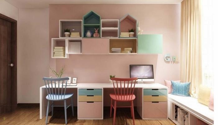 Kệ s&aacute;ch treo tường ngộ nghĩnh, dễ thương l&agrave; điểm nhấn cho g&oacute;c học tập của b&eacute;