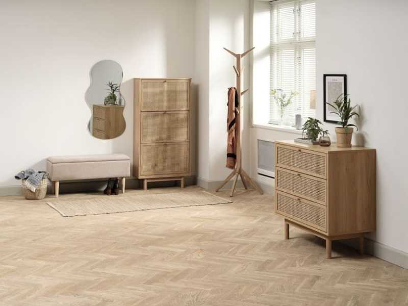 Mẫu trang trí hành lang phong cách Bắc Âu với chất liệu gỗ làm chủ đạo
