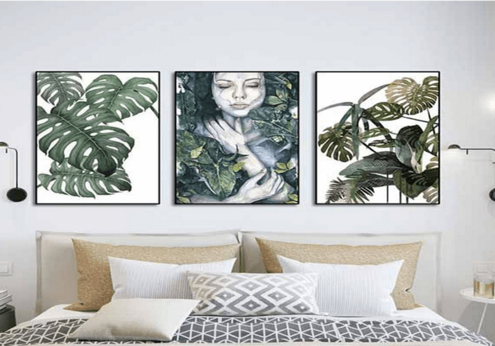 Tranh phong thủy ph&ograve;ng kh&aacute;ch cho người mệnh Mộc