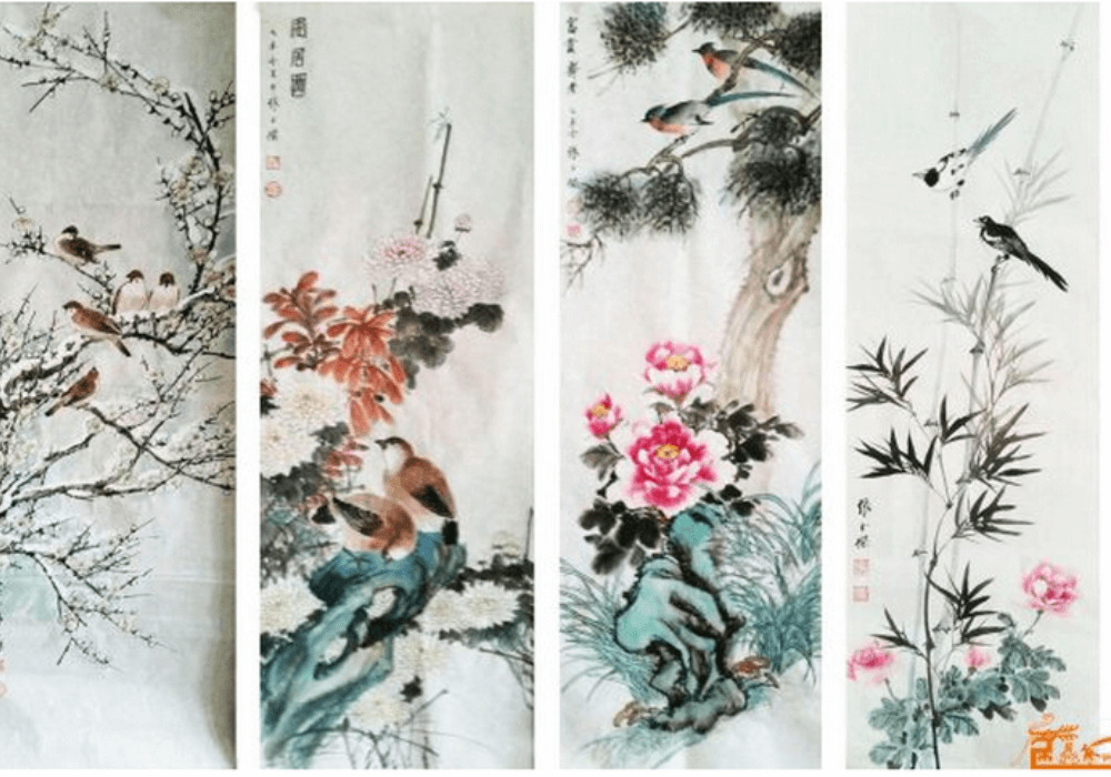 Tranh phong thủy ph&ograve;ng kh&aacute;ch cho người tuổi M&atilde;o