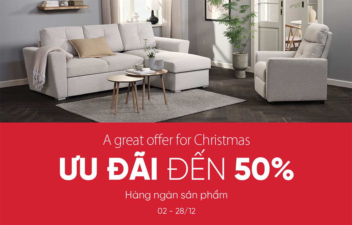 JYSK ưu đãi mua sắm lên đến 50% hàng giáng sinh