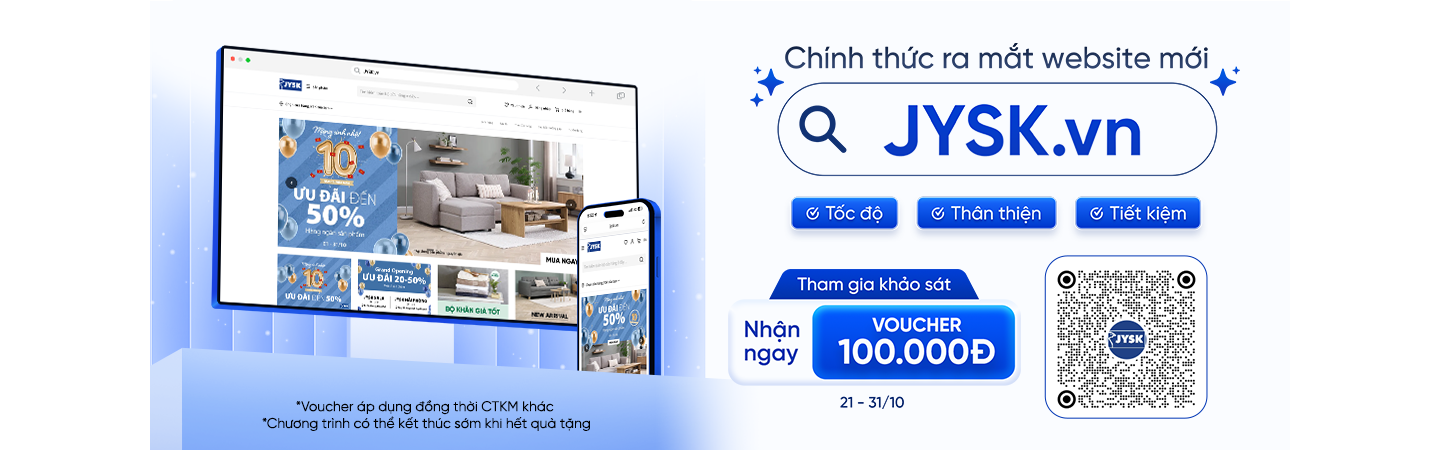 Giao diện website JYSK.vn mới – trải nghiệm mua sắm nội thất Bắc Âu tiện lợi