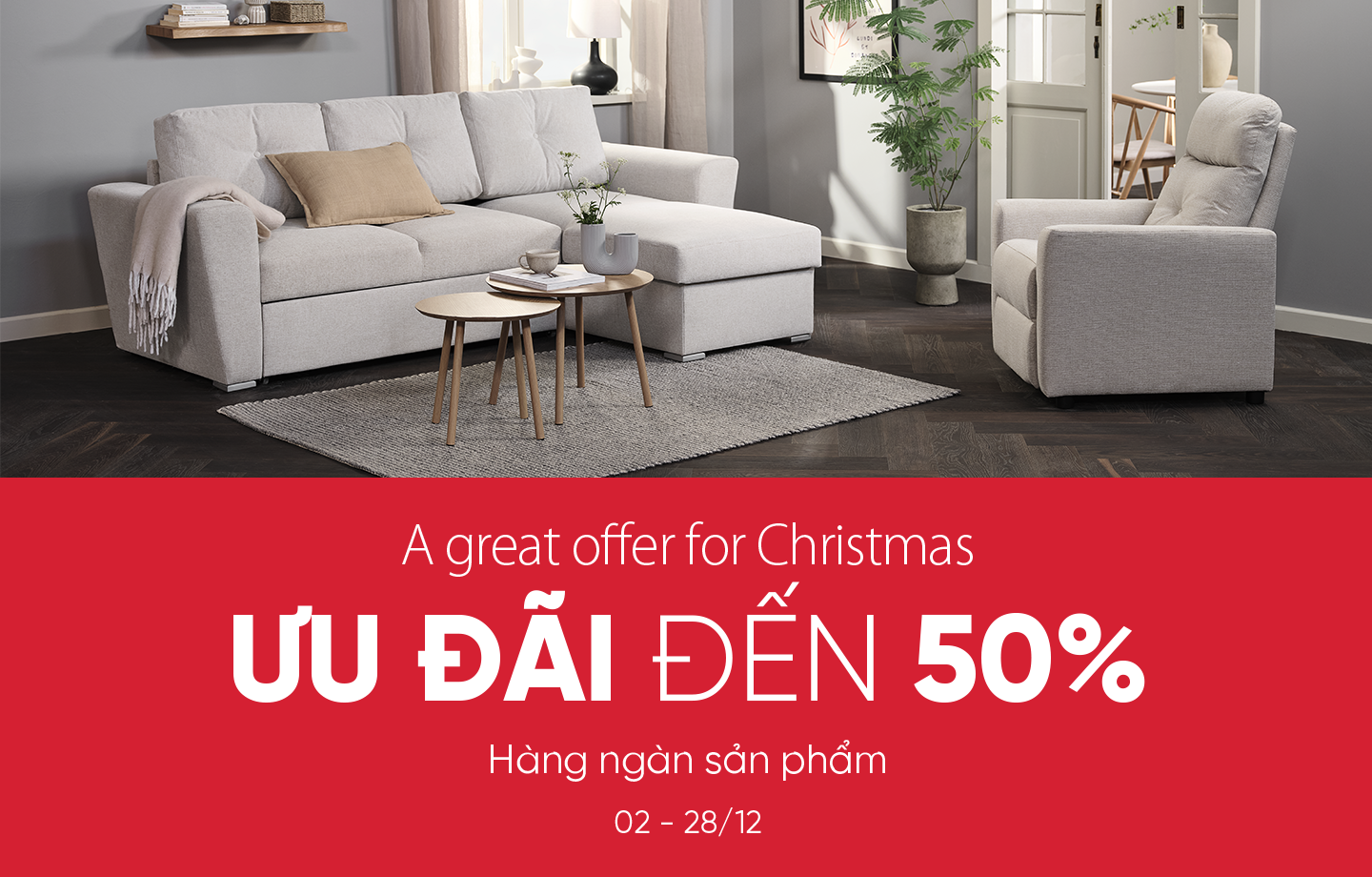 JYSK ưu đãi mua sắm lên đến 50% hàng giáng sinh