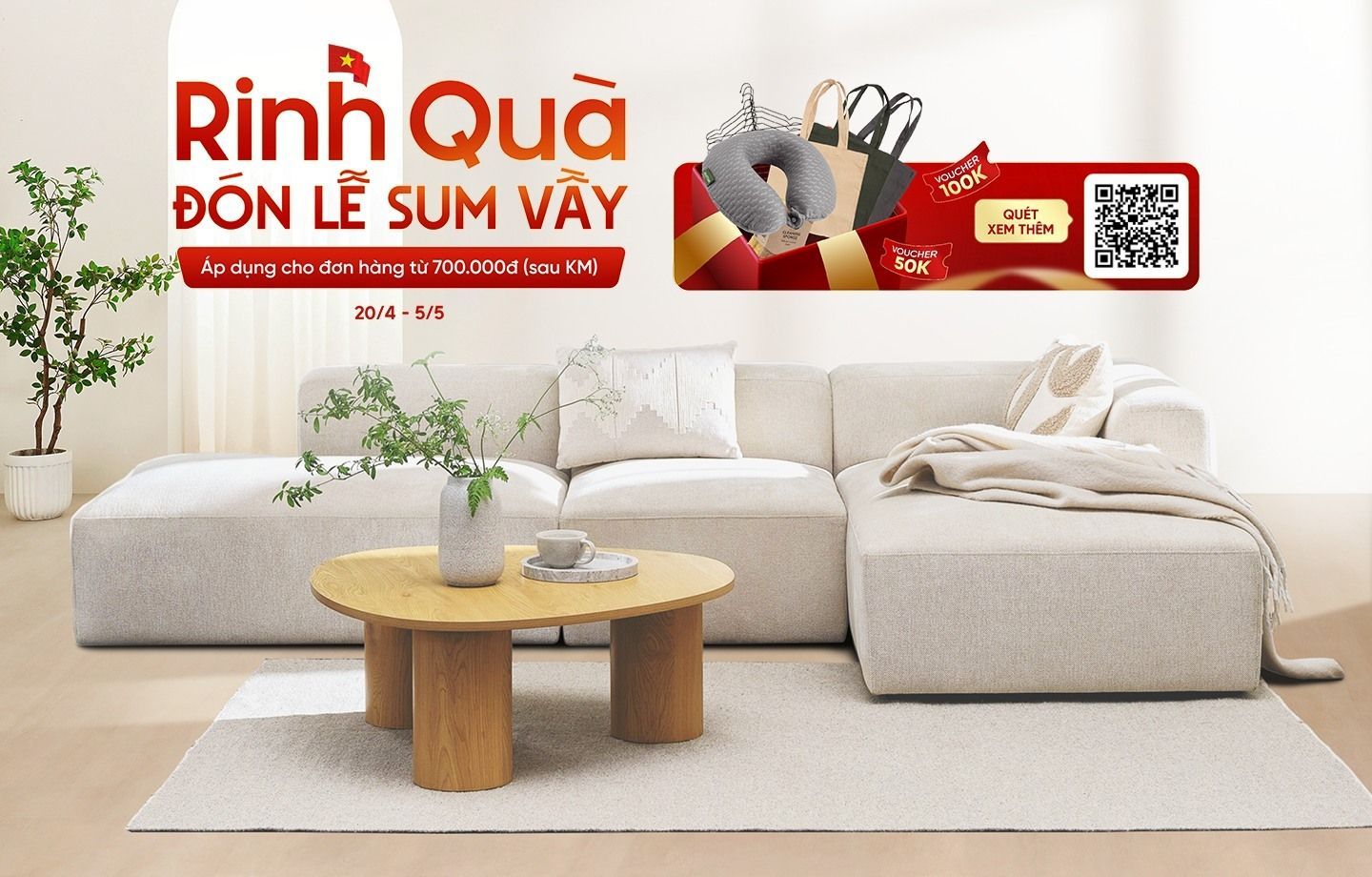 Rinh quà đón lễ sum vầy: Nhận ngay voucher và quà tặng hấp dẫn tại JYSK Zalo OA