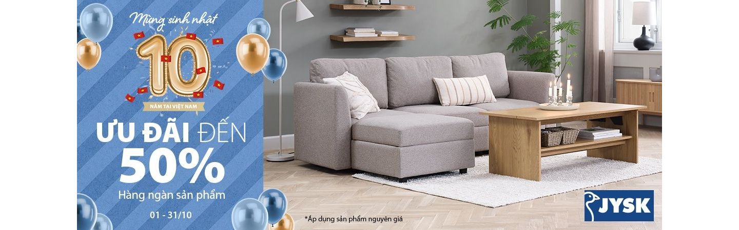Khám phá ưu đãi sinh nhật tại JYSK