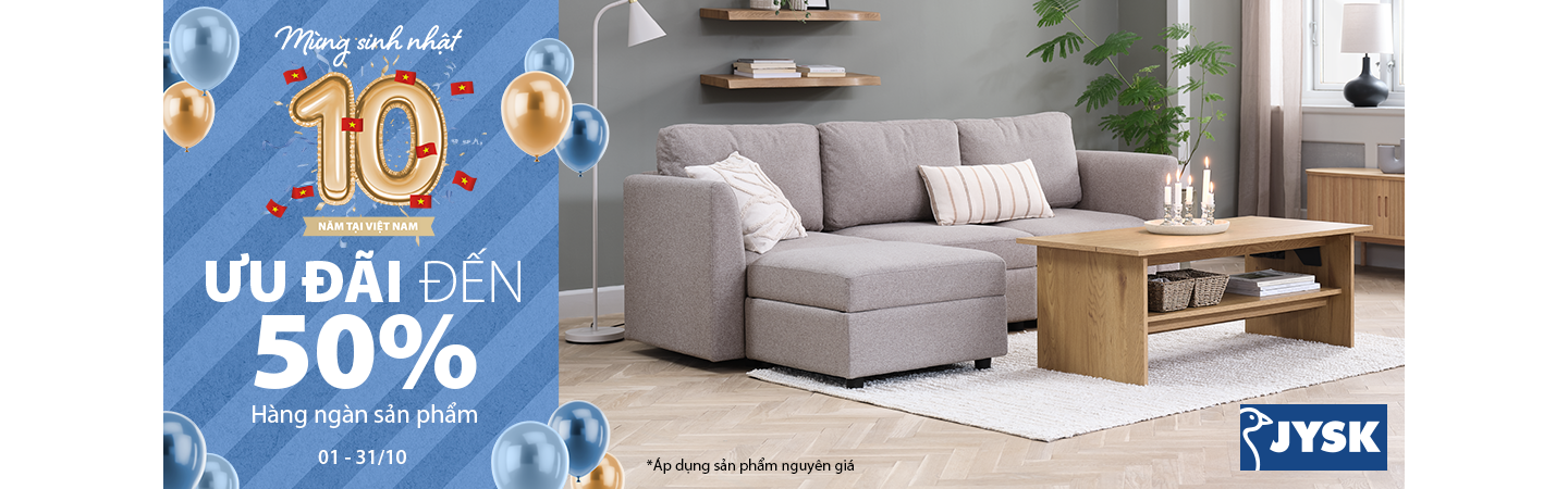 Khám phá ưu đãi sinh nhật tại JYSK