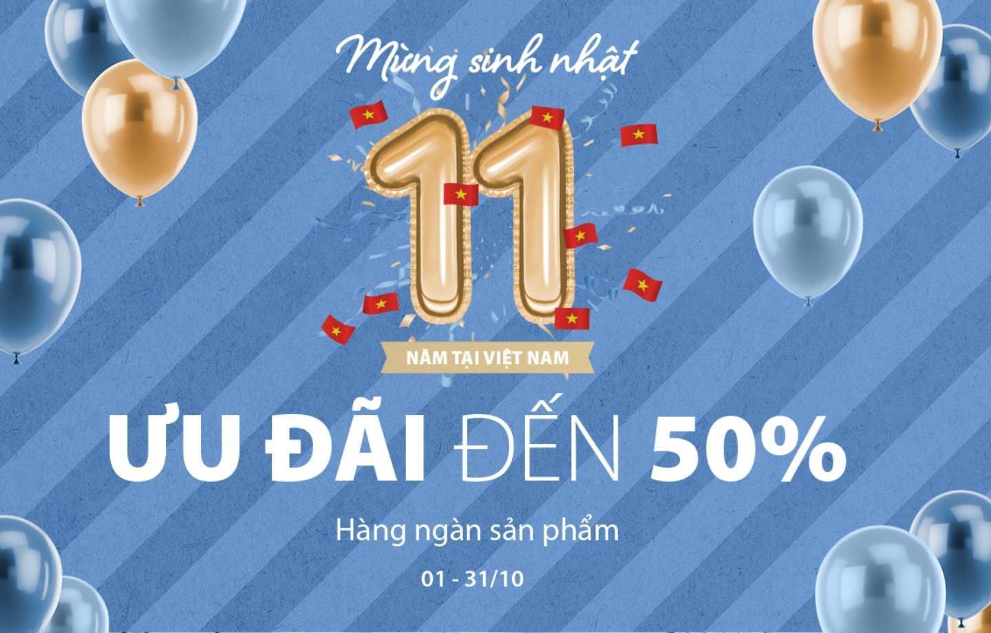 Mừng sinh nhật JYSK Việt Nam 11 tuổi- Ưu đãi đến 50%