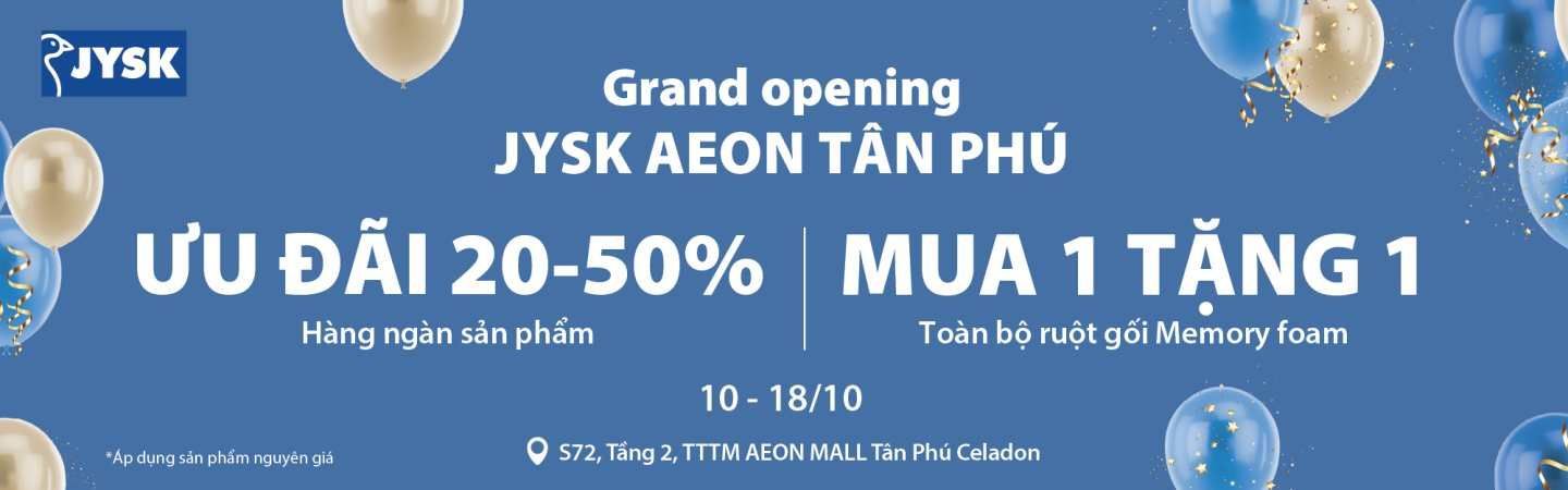 JYSK AEON Tân Phú trở lại với không gian mới, ưu đãi khai trương đến 50%