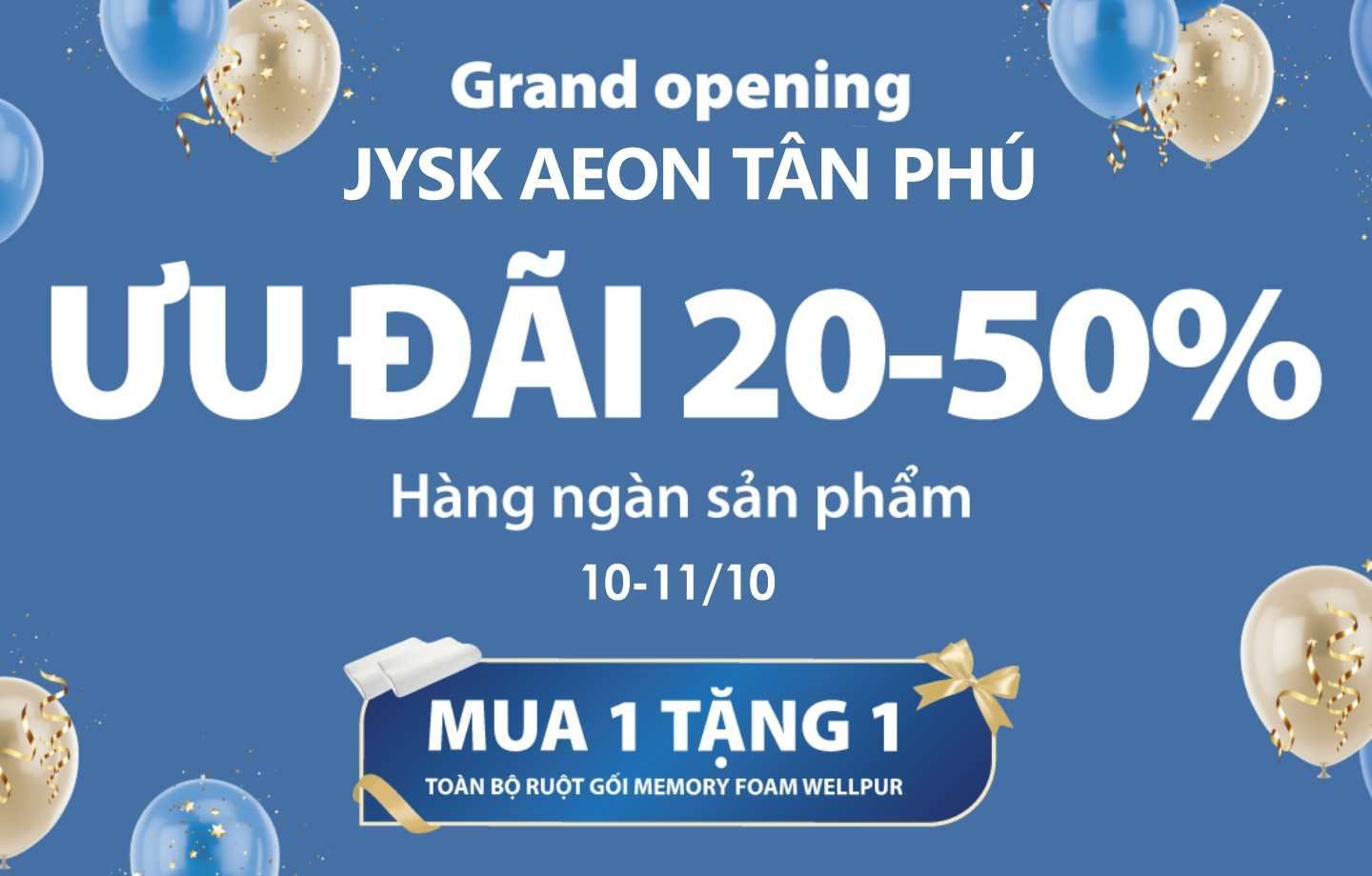 JYSK AEON Tân Phú trở lại với không gian mới, ưu đãi khai trương đến 50%
