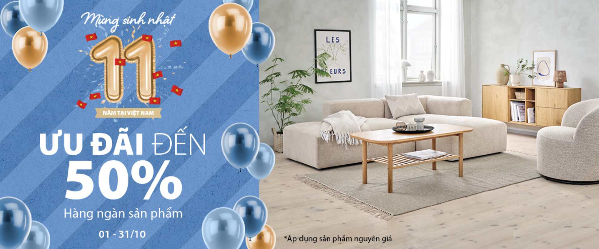 Mừng sinh nhật JYSK Việt Nam 11 tuổi, ưu đãi đến 50%