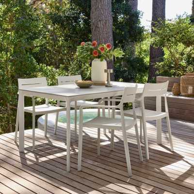 Bộ bàn ăn KUMLA D150 + 4 ghế INGSTRUP be JYSK