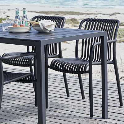 Bộ bàn ăn JERSORE D140 + NABBEN đen JYSK